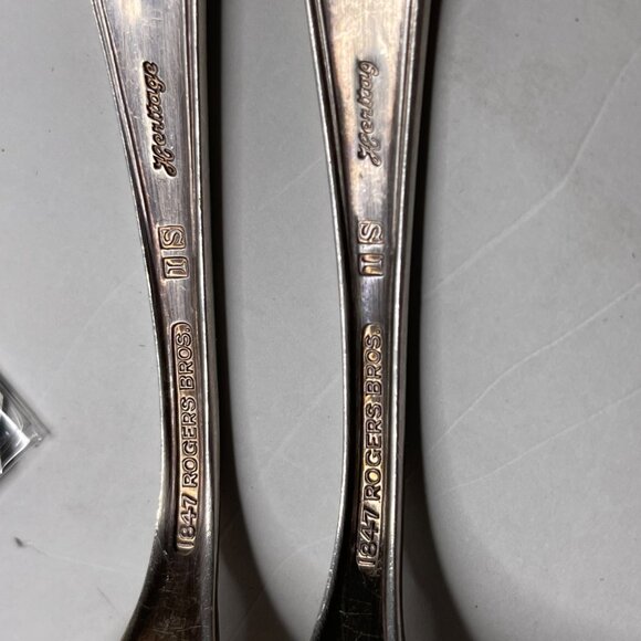 VTG Rogers Bros. Heritage 1847 Silverplate serving pieces meat fork &amp; spoon - Picture 6 of 8